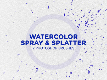 Watercolor Spray & Splatter Photoshop Brushes