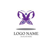 Butterfly logo icon vector design illustration