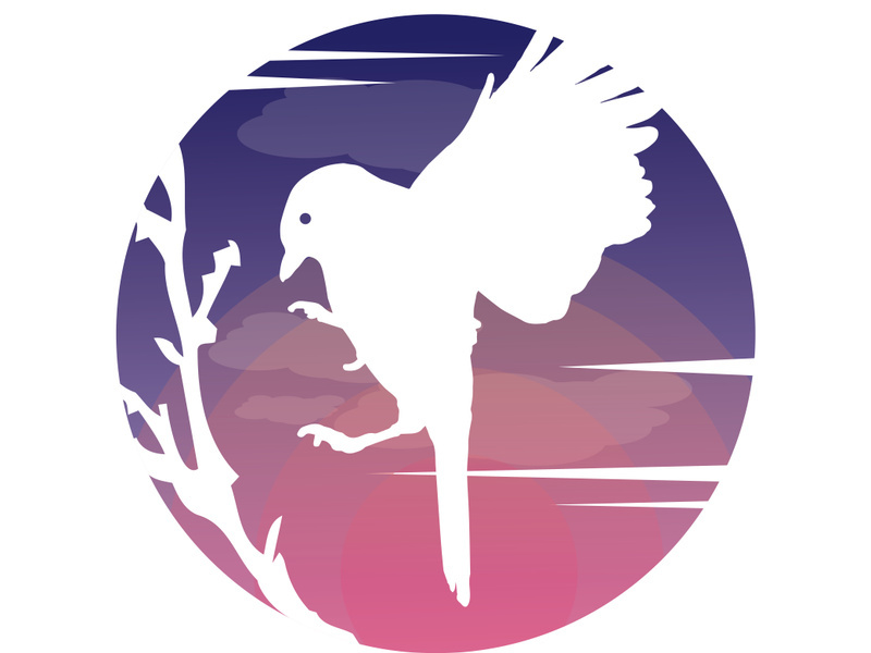 Birds : silhouette With Logo Gradient