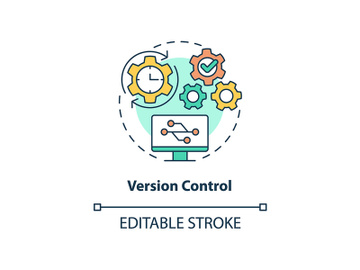 Version control concept icon preview picture
