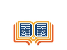 Digital book logo technology vector icon design