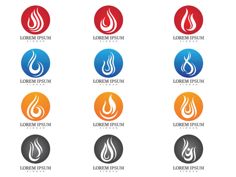 Fire flame vector logo icon