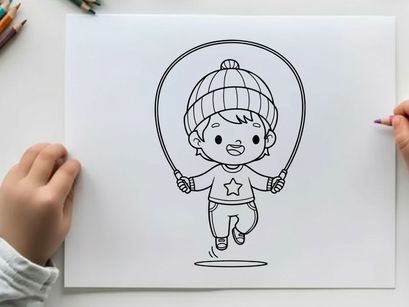 Cute baby hula hoop fun vector illustration flat design