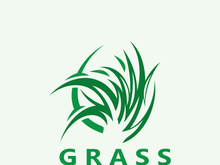 Grass logo image plant nature logo design template vector