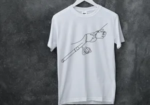 Fishing one line art minimalis