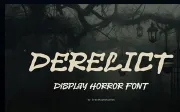 Derelict | Display Horror Font