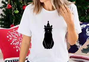 Festive Black Cat Silhouette