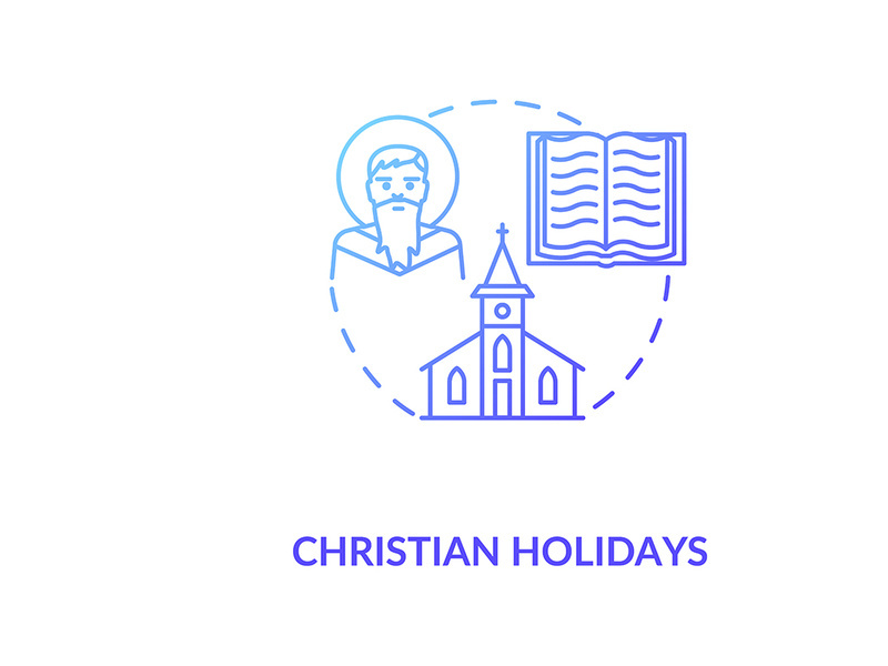 Christian holidays concept icon