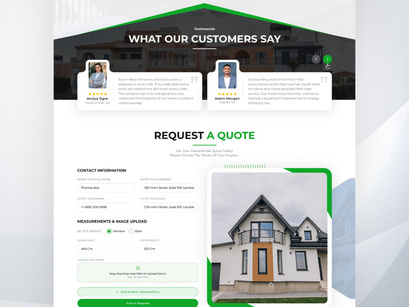 Window & Door Repair and Replacement Website UI Kit