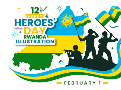 12 Rwanda Heroes Day Illustration