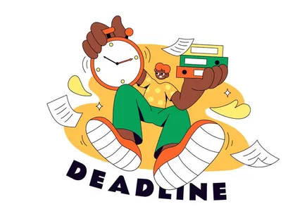 4 Deadline Vector Illustration