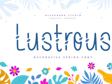 Lustrous - Display Font preview picture