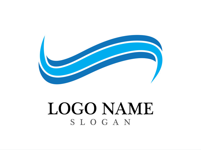 Wave beach vector illustration design logo