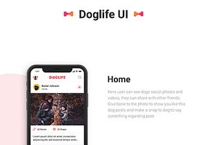 Doglife – A free UI kit for Adobe XD