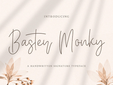 Baster Monky - Monoline Script Font preview picture