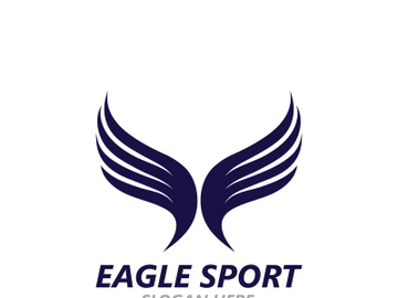 Eagle wing logo design vector image template preview picture