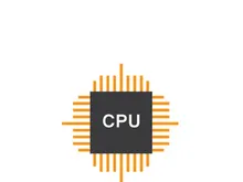 Circuit processor symbol and icon