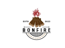 Campfire Logo Design, Bonfire Vector, Adventure Camp Outdoor