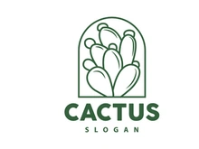 Cactus Logo, Desert Green Plant Vector