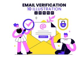 10 Email Verification Vector Illustration preview picture