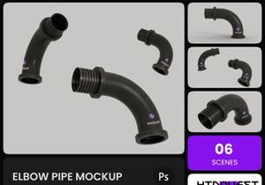 Elbow Pipe Mockup
