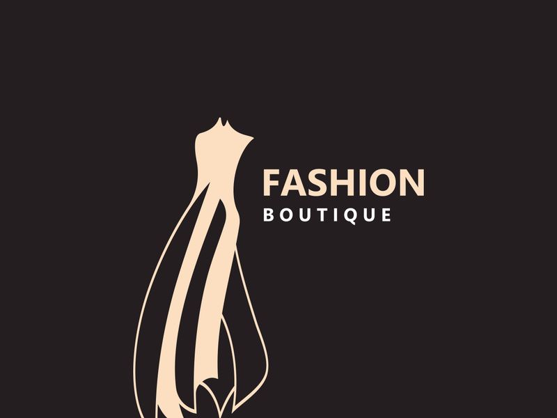 Dress woman logo design beauty fashion for boutique shop vector template vector
