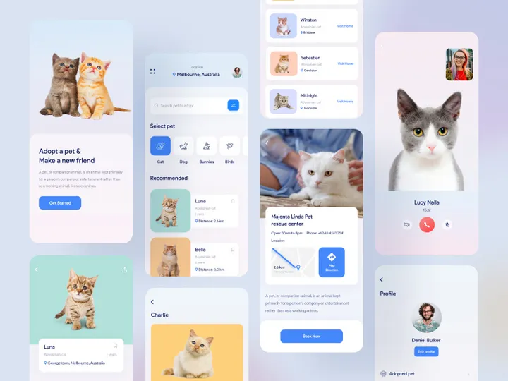 Pet Adoption Mobile Application Design (light version)
