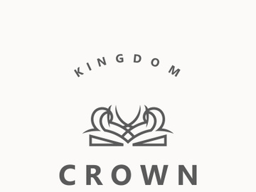 Premium style crown logo vintage abstract symbol. Royal king icon. Modern luxury brand element sign. Vector illustration preview picture