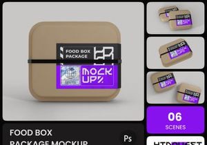 Food Box Package Mockup