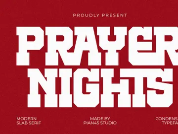 Prayer Nights - Modern Slab Serif Font preview picture