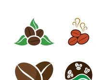 Coffee bean icon vector illustration template