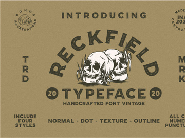 Reckfield Rough Font preview picture