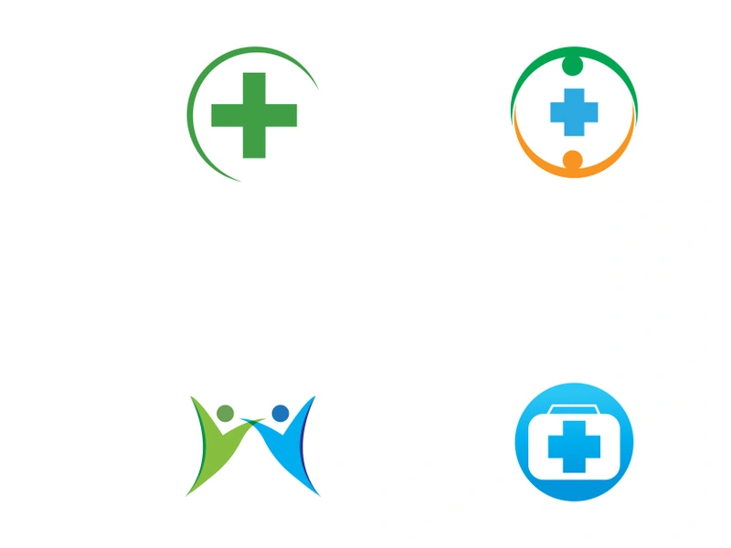 Medical logo design with people.