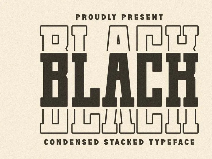 Black Stacked - Condensed Stacked Font