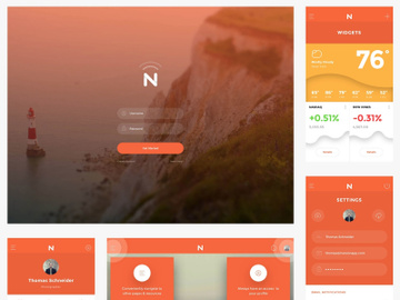 Now - A beautiful cross-platform UI kit preview picture