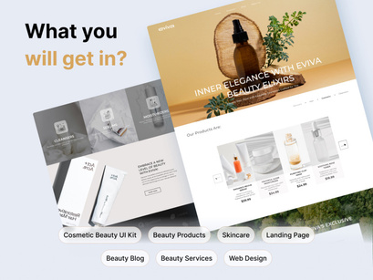 Eviva | Cosmetic Beauty Landing Page UI Kit