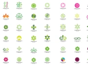 Flower decoration ornament leaf logo vector