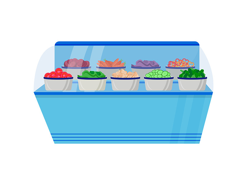 Vegetable counter flat color vector object