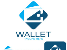 e wallet logo design illustration icon with a simple modern concept, for electronic wallets, digital money storage applications, digital savings, digital money transactions,vector