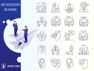 Outline : Business And Finance Icon set preview picture