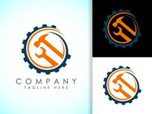 Industrial logo design concept