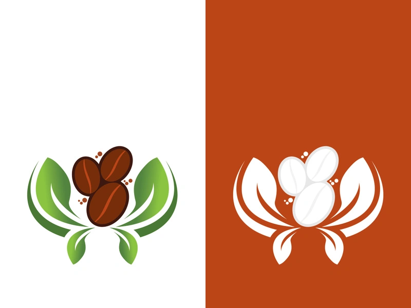 Coffee bean icon vector illustration template