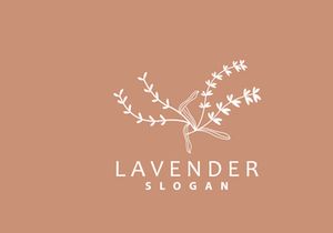 Lavender Logo Elegant Purple Flower