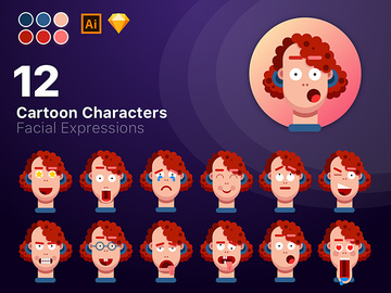 12 Cartoon Characters preview picture