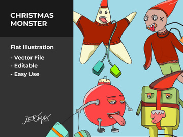 Monster Christmat Vector Bundle preview picture