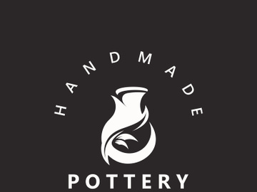 Pottery logo design handmade, creative traditional mug craft concept inspiration nature workshop preview picture