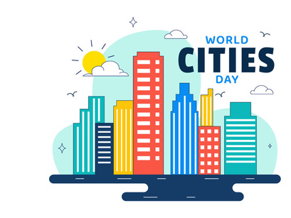 10 World Cities Day Illustration