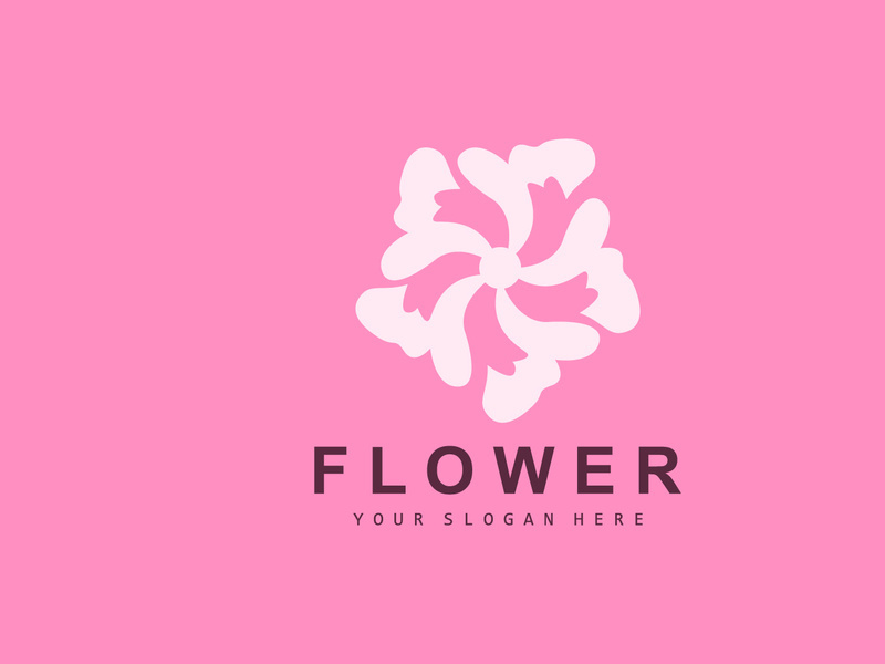 Flower Logo, Ornamental Plant Design