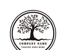 Root Leaf Family Tree of Life Oak Banyan Maple Stamp Seal Emblem Label logo design vector