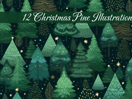 Creative Christmas Pine Illustration Ai Image preview picture